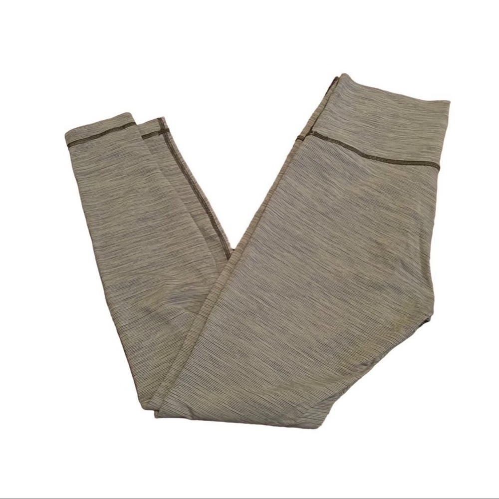 Lululemon Wunder Under Pant Luxtreme *Green Stripe* Size 4, 25 Inch. - Picture 2 of 6